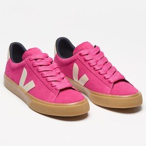 Veja Women's Campo Bold Suede Pink Pierre Natural Sneakers Sz 41 US 10 NEW